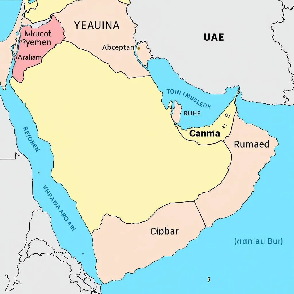 Map of the Arabian Peninsula