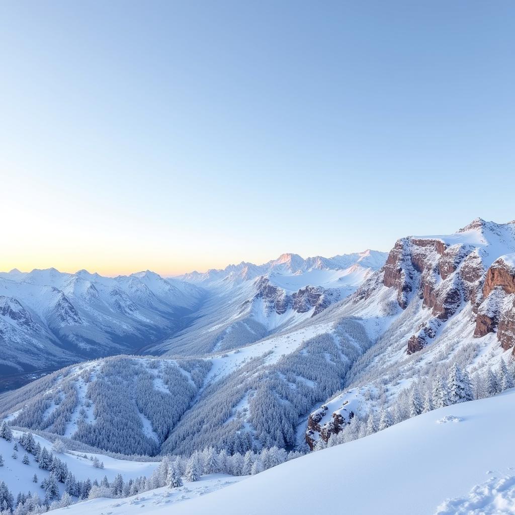 The Atlas Mountains in Morocco blanketed in snow