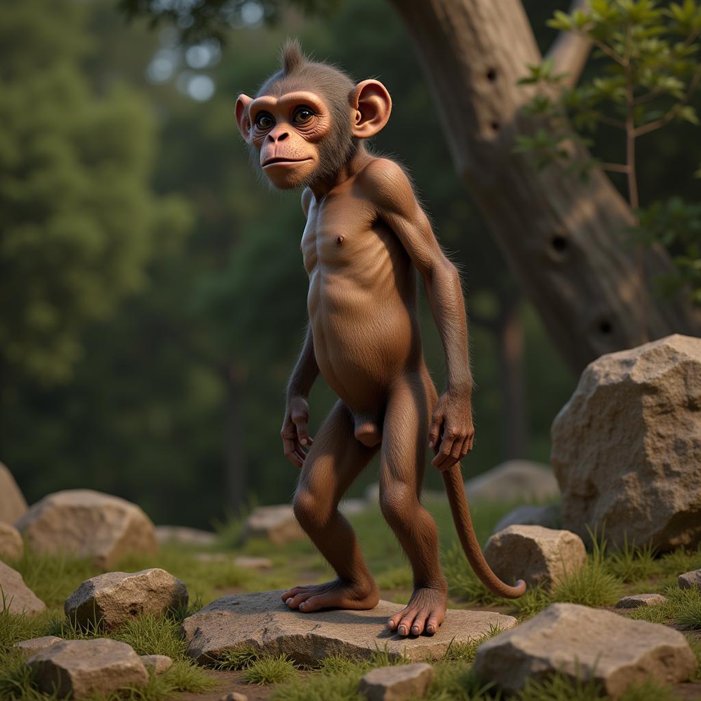 Artistic Reconstruction of Australopithecus Afarensis