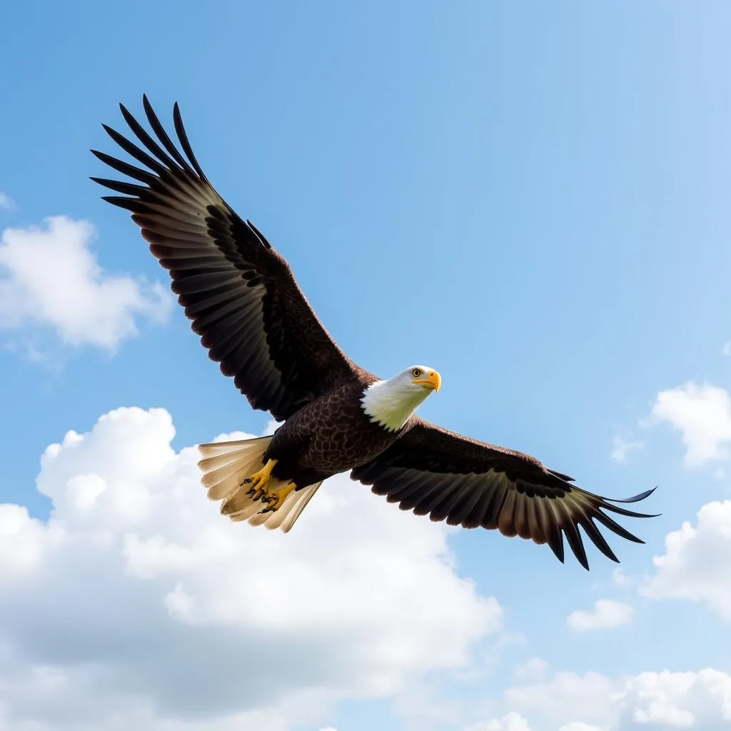 Bald Eagle Soaring in the Sky