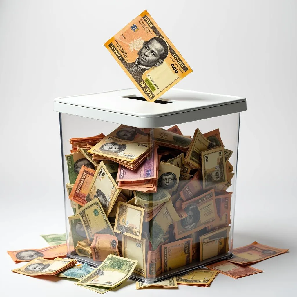 Ballot box stuffed with African currency