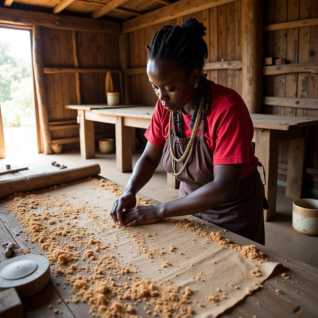 Bark Cloth Making in Uganda