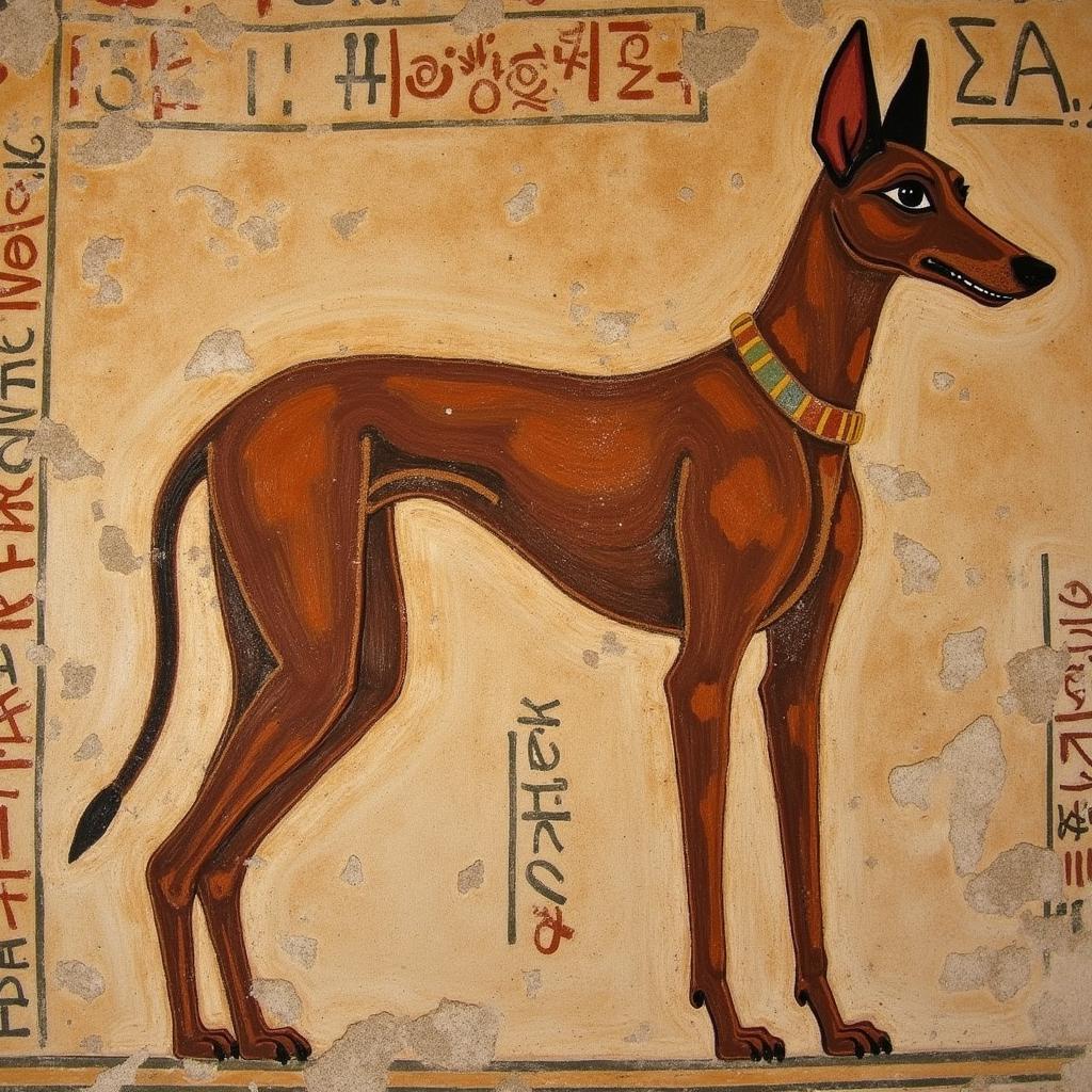 Basenji dog in ancient Egypt