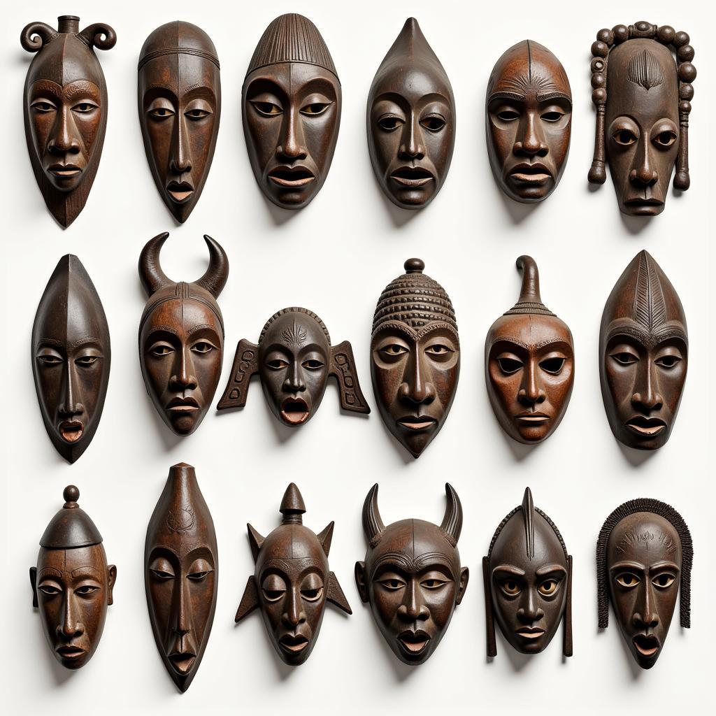 Different Types of Baule Masks