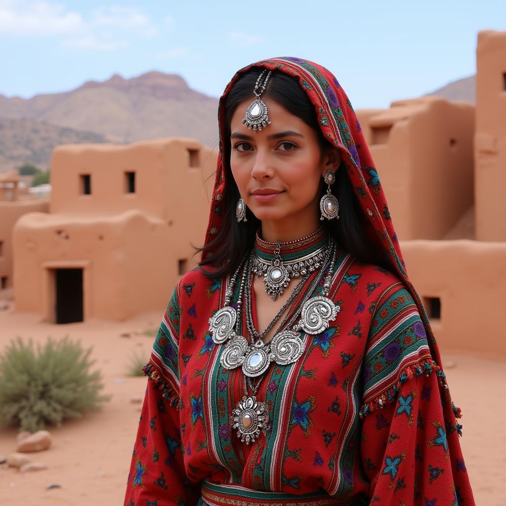 A Berber woman in traditional attire