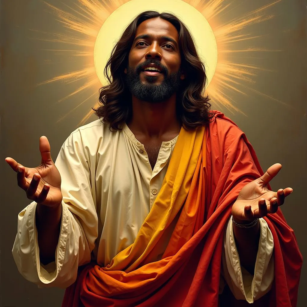 Black Jesus Painting