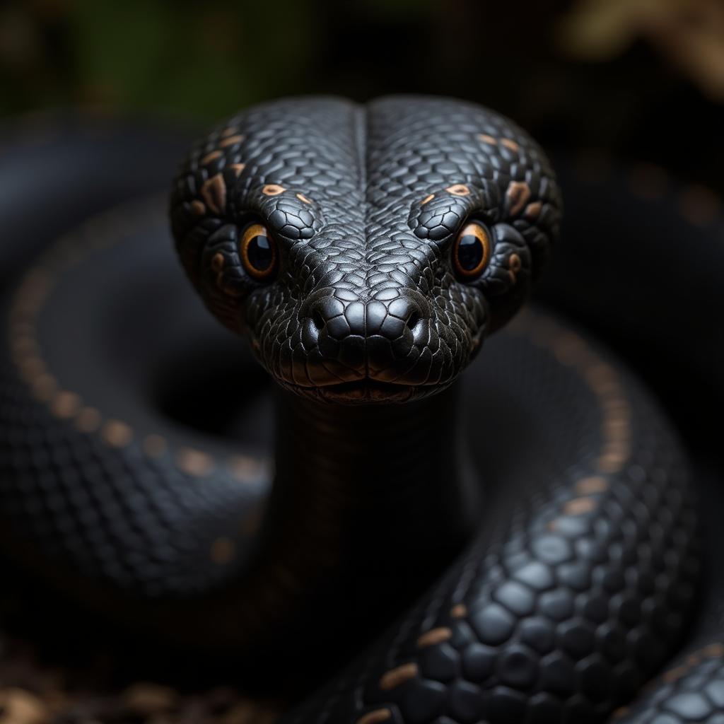 African Black Mamba Close-Up