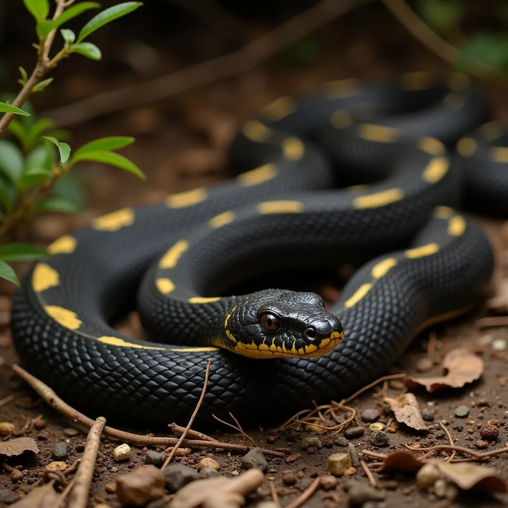 African Black Mamba venom, dangerous snake