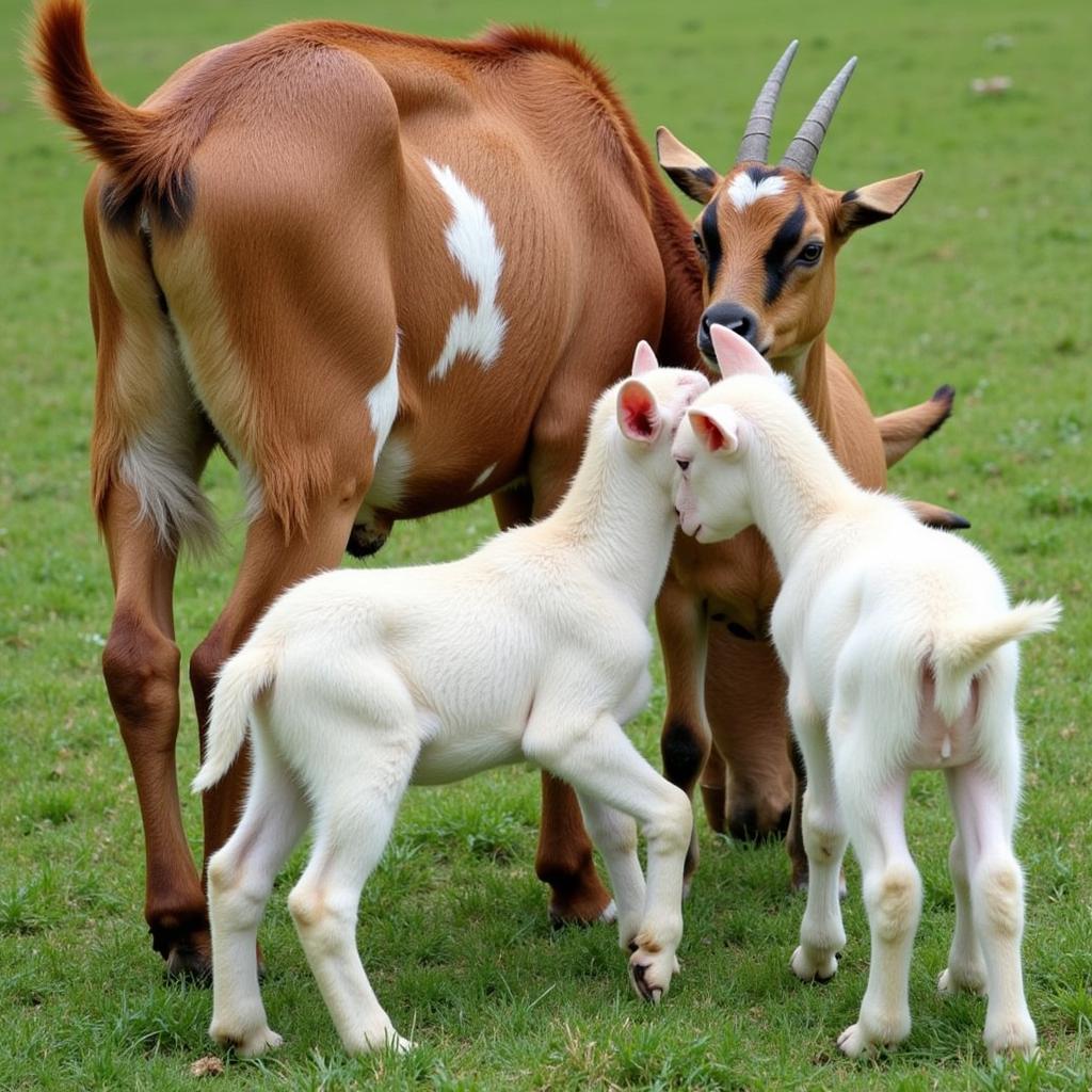 Boer Goat Kids Nursing