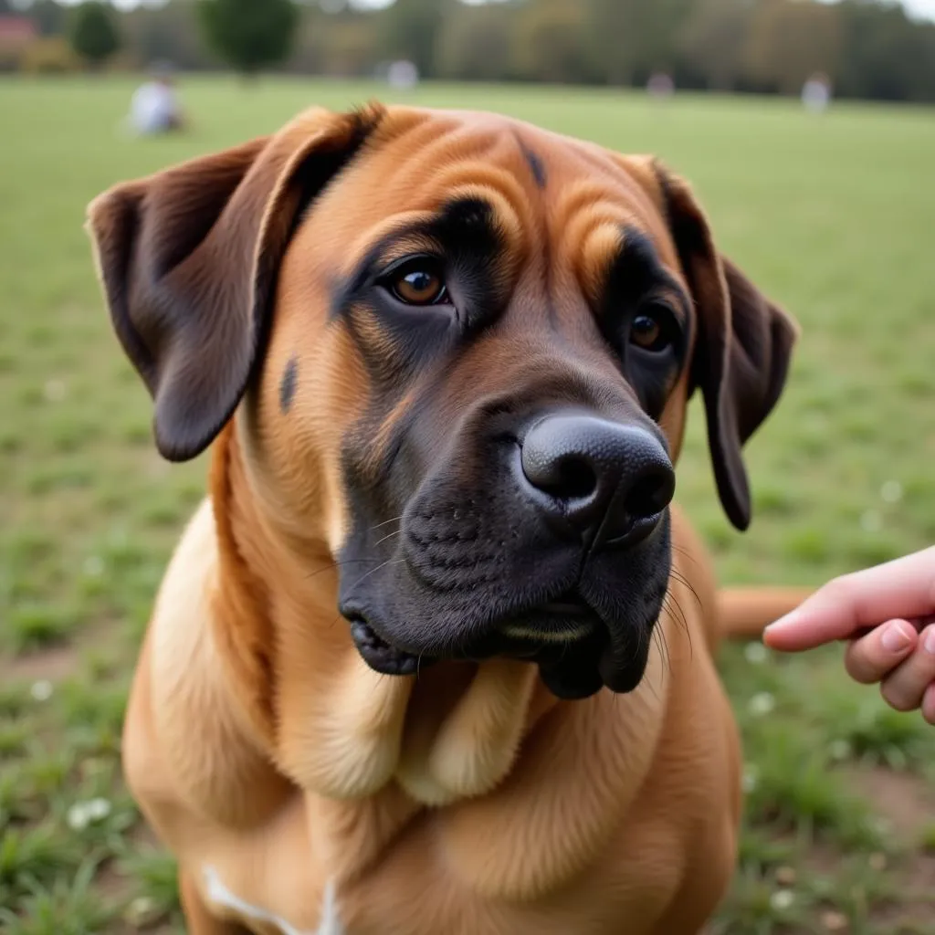 Boerboel Engaging in Obedience Training