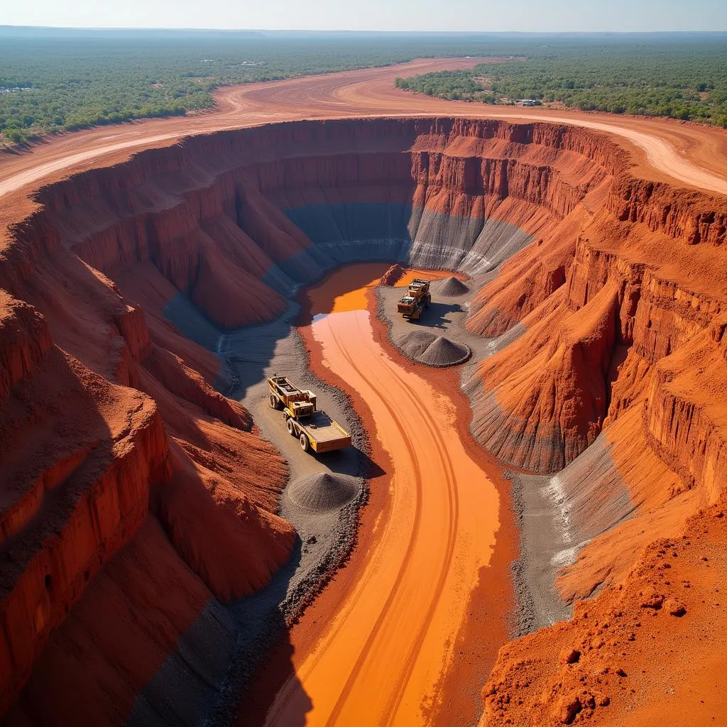 Aerial View of a Copper Mine in Botswana