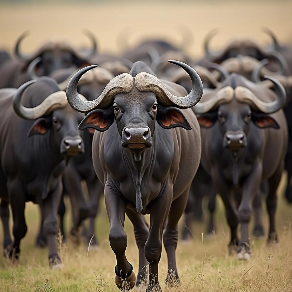 African Buffalo Herd