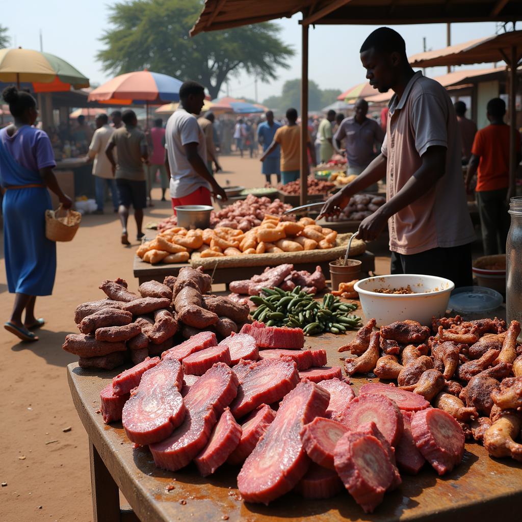 Bush Meat Market in Africa