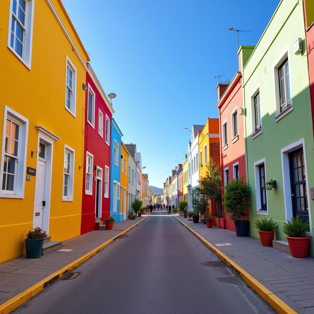 Colorful houses in the Bo-Kaap district of Cape Town