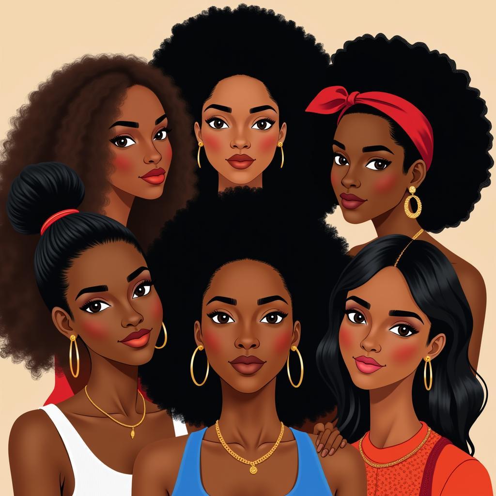 African Women Celebrating Their Natural Hair Texture