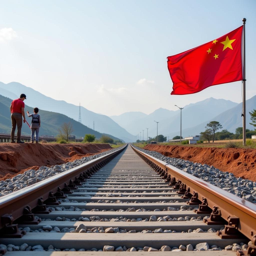 Chinese-built infrastructure project in Africa