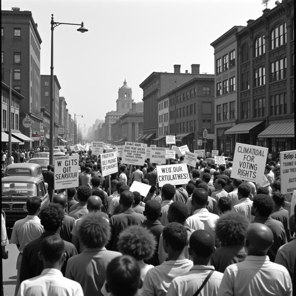 Civil Rights March in the 1950s