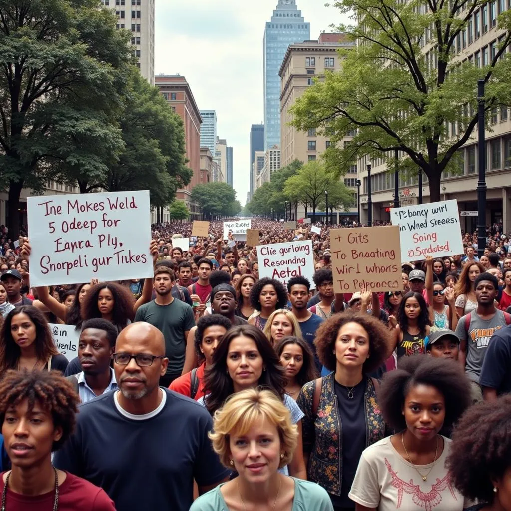 Civil Rights March with Gospel Music