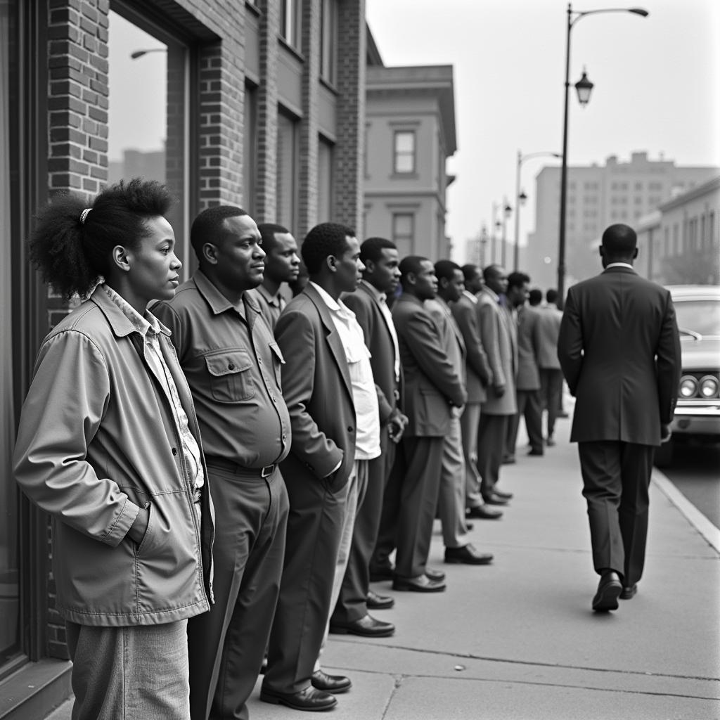 Historic Photo of Civil Rights Activists Registering to Vote