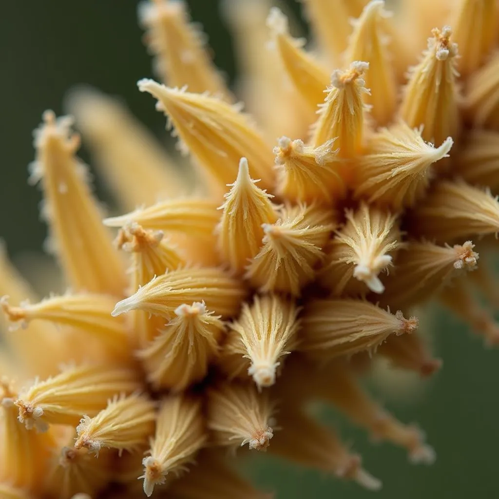 Close-up of African bunchgrass seeds