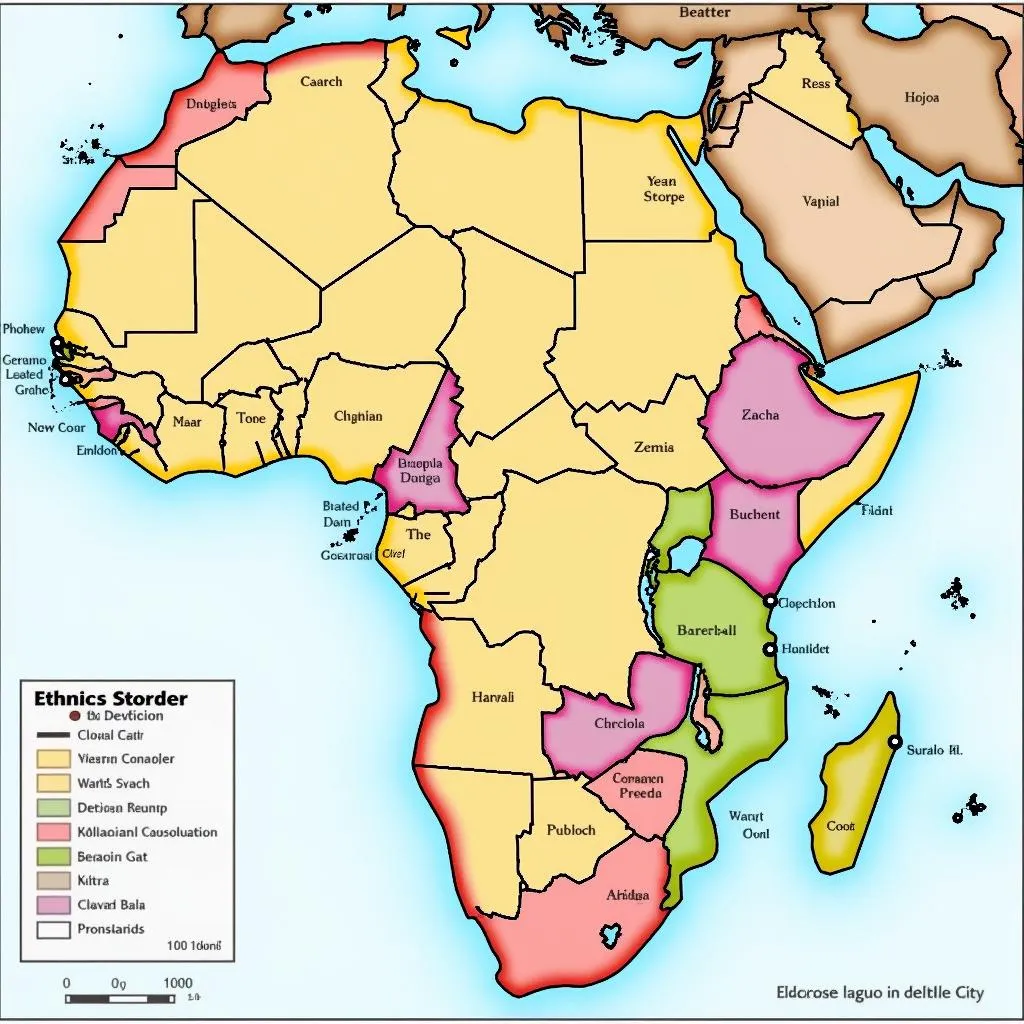 Map of Africa during colonization