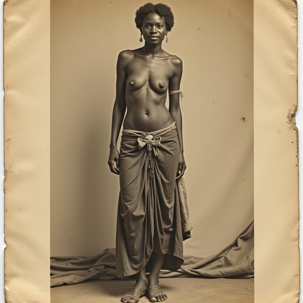 Colonial-Era Postcard Depicting an African Woman