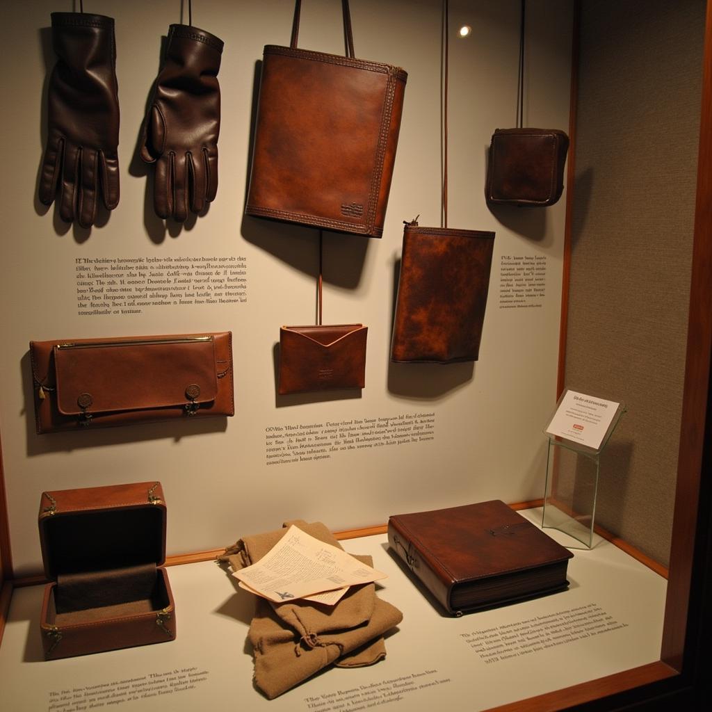 Assortment of colonial-era goods crafted from human skin