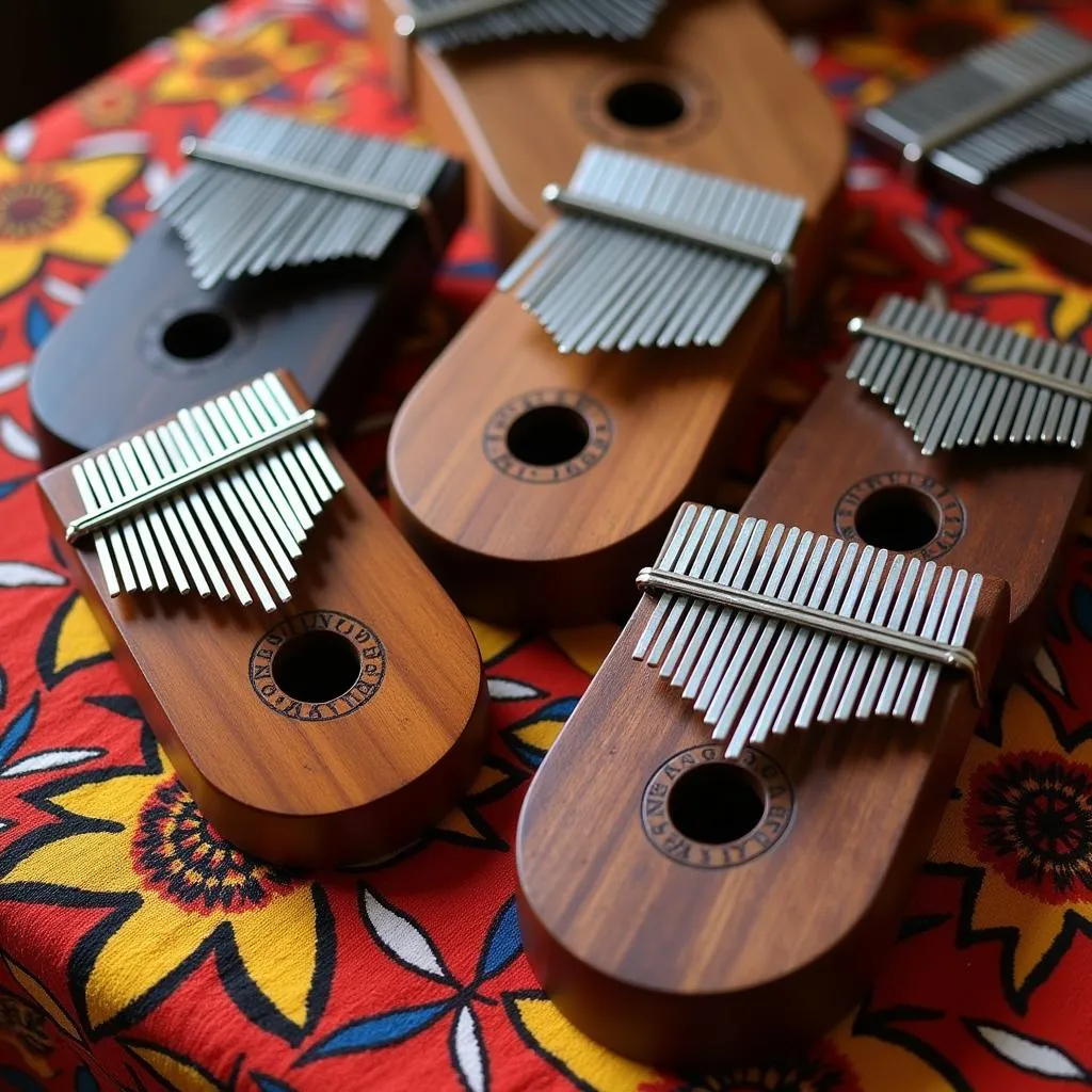 Various mbira instruments