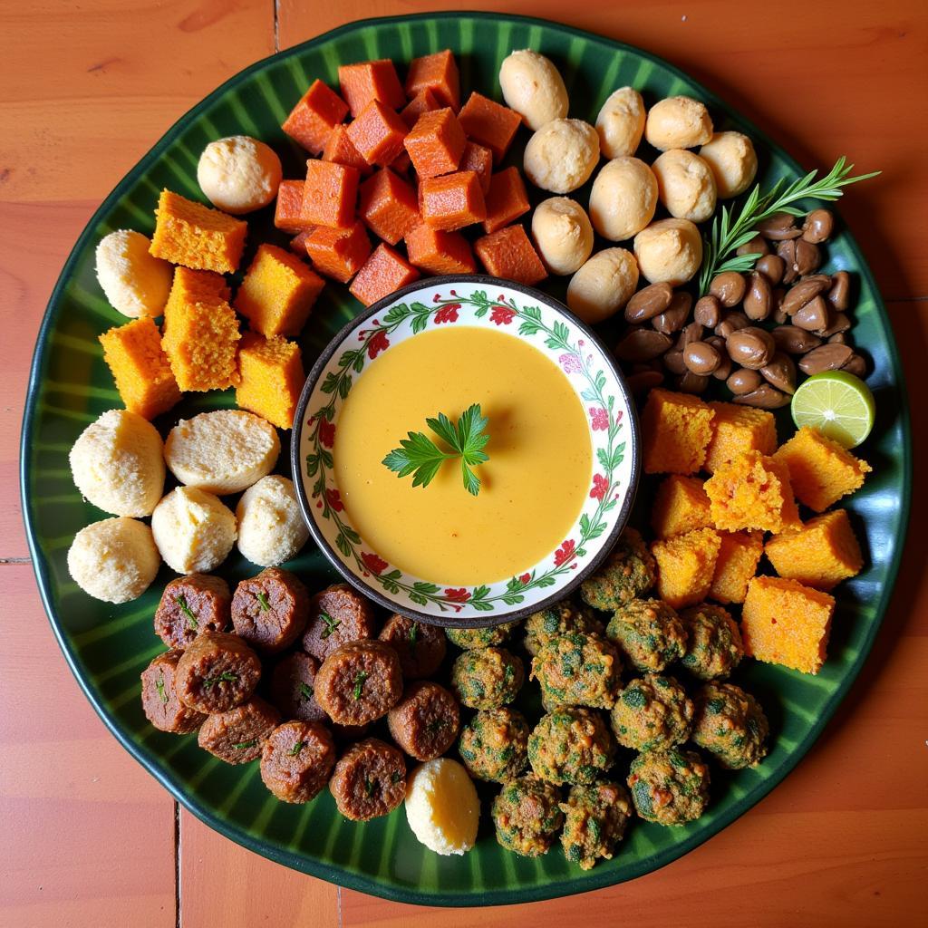 Colorful Platter of African Bites