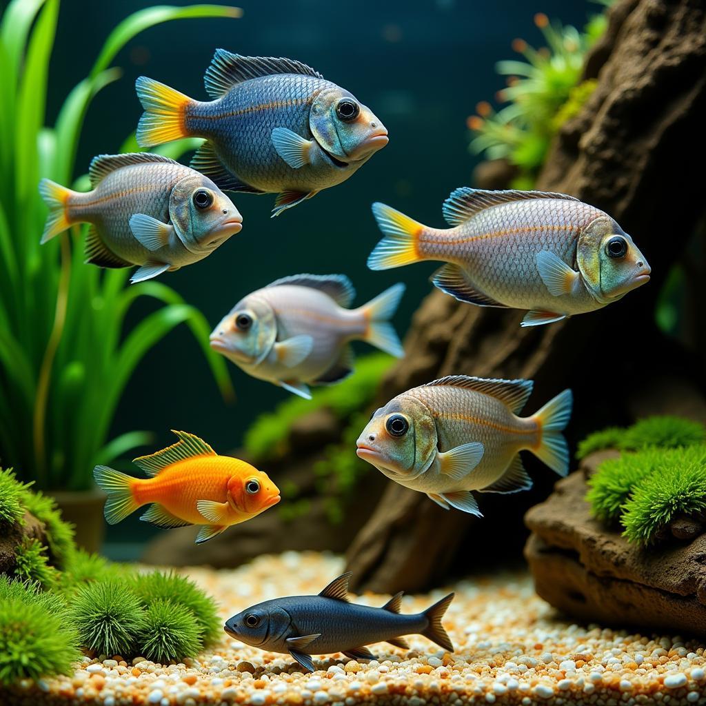 African Butterfly Cichlids with Compatible Tank Mates