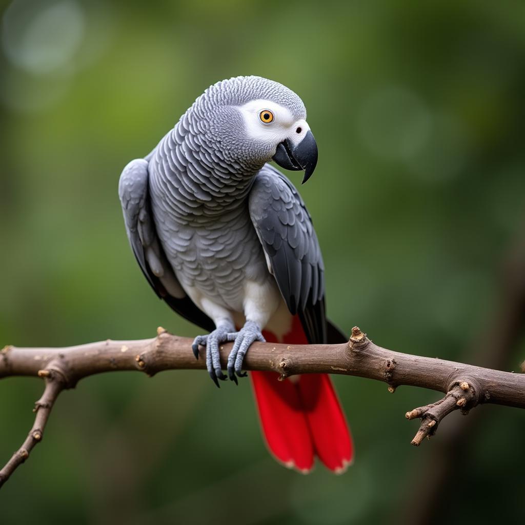 Portrait of a Congo African Grey