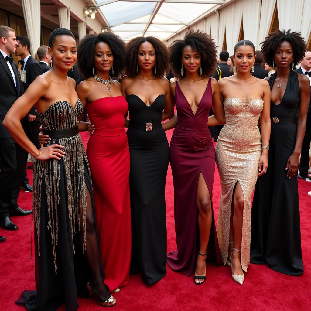 Contemporary African American Actresses on the Red Carpet