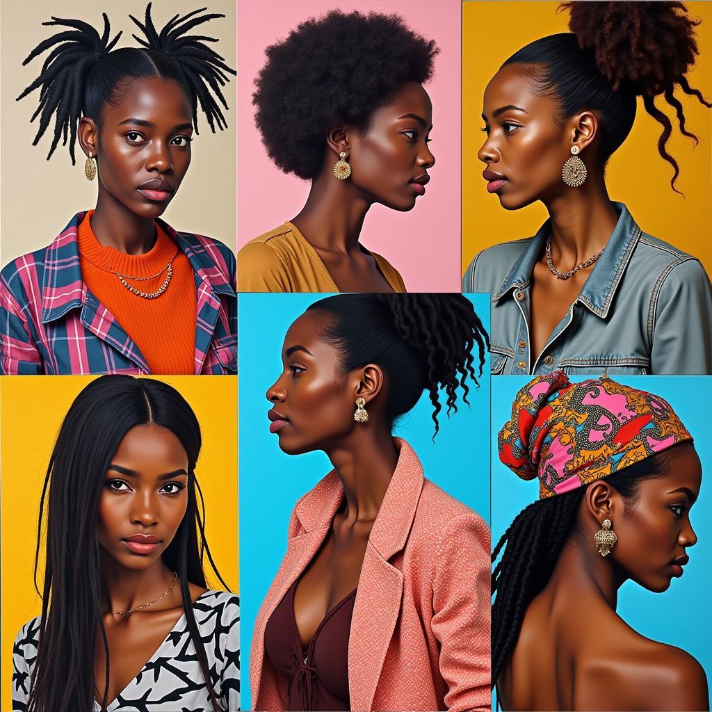 Contemporary paintings by African female artists celebrating womanhood