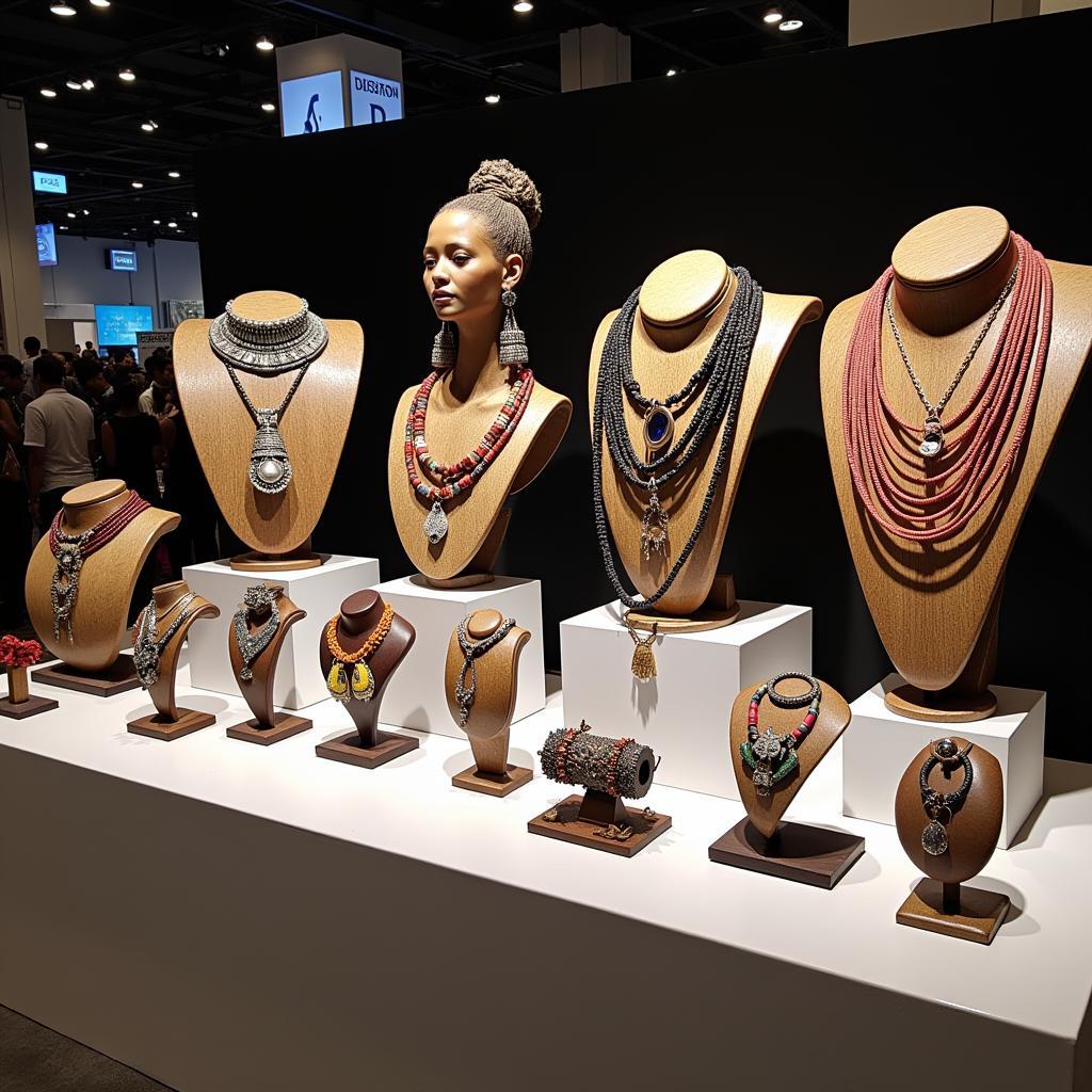 Contemporary African Jewelry on Display at an International Exhibition