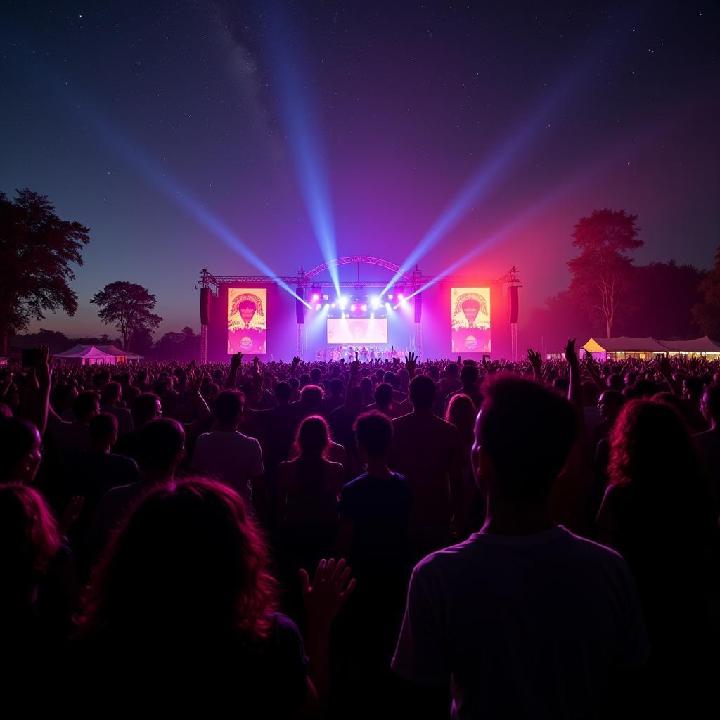 Crowd Dancing at African Music Festival