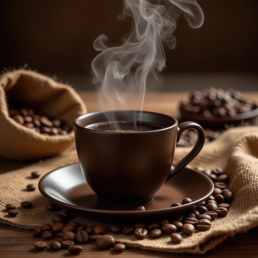 A Cup of Freshly Brewed African Coffee