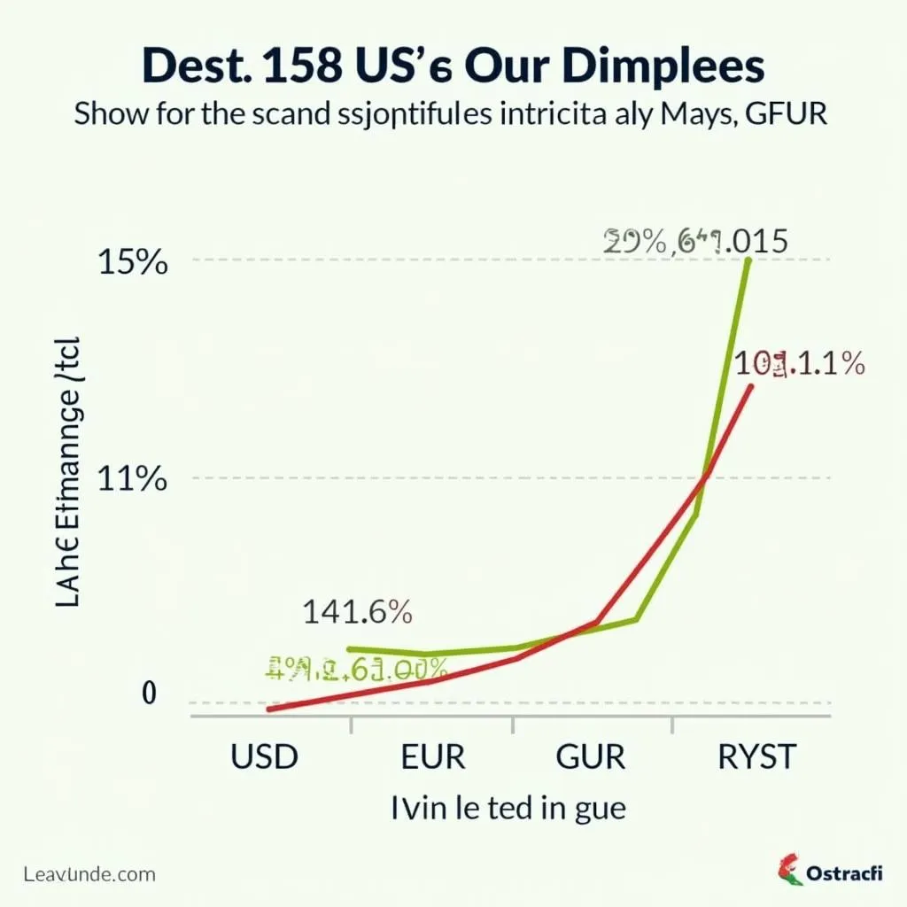 Chart displaying currency exchange rates