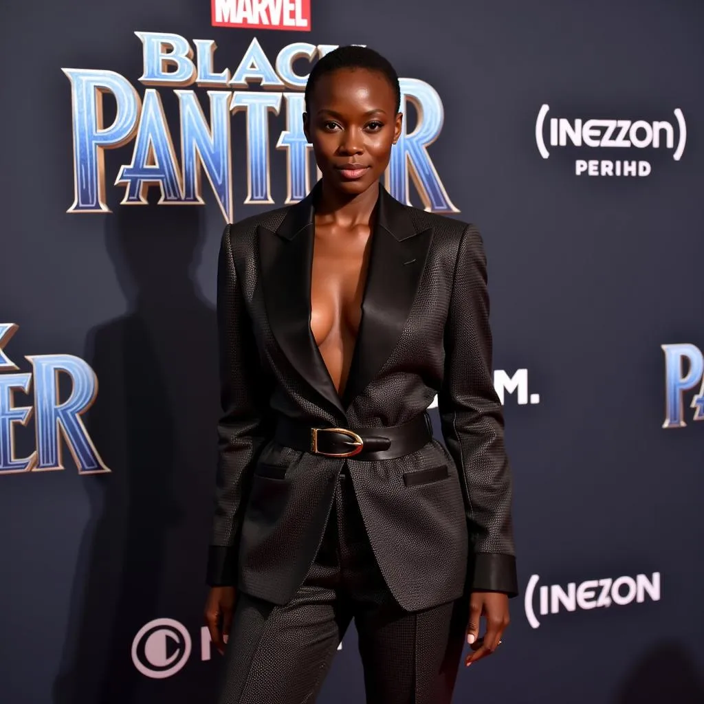 Danai Gurira at the Black Panther premiere