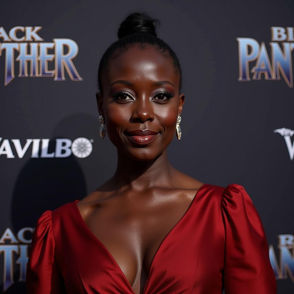 Danai Gurira at the Black Panther Premiere