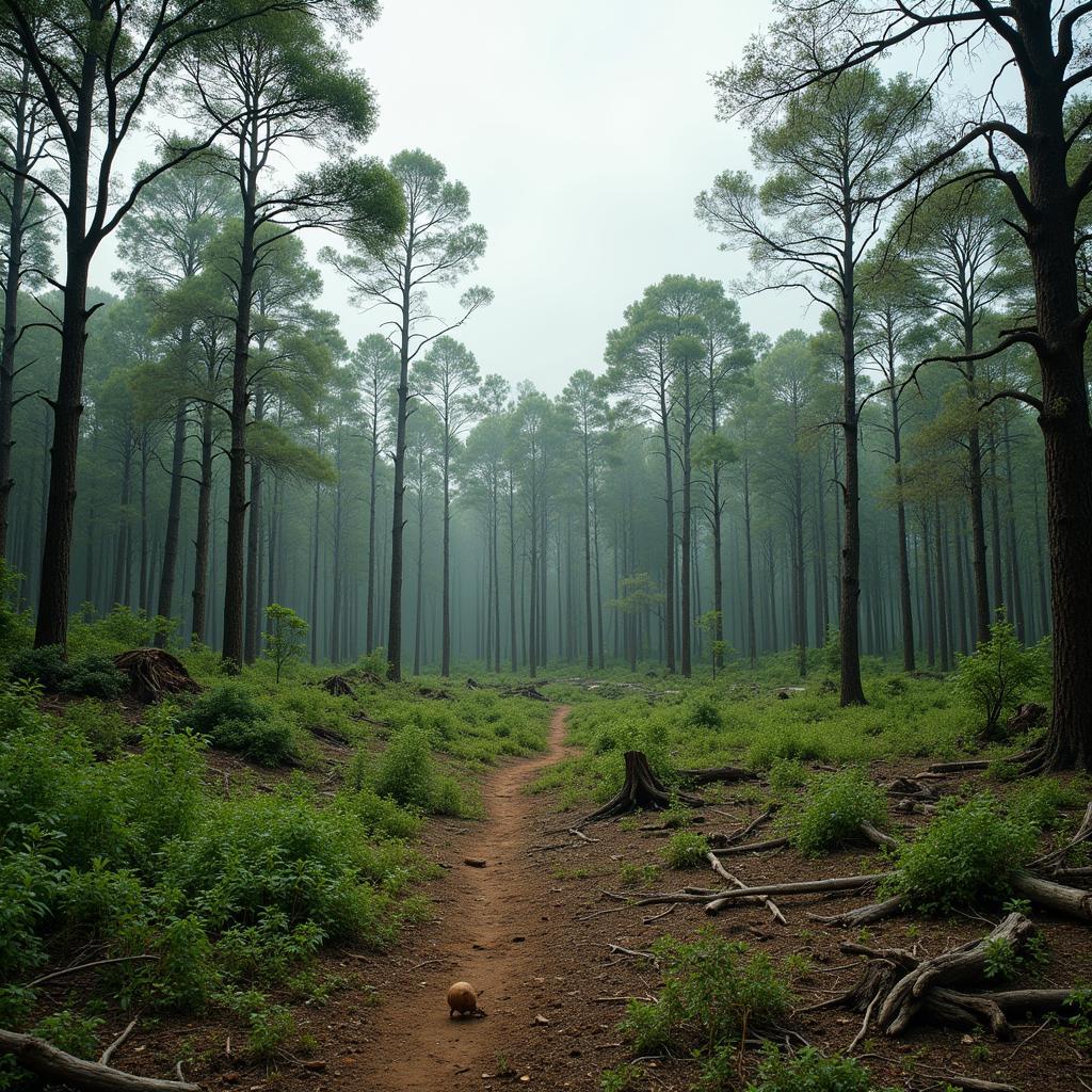 Deforestation in African Rainforest