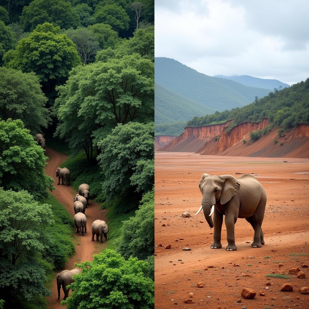 Deforestation's Impact on Elephants