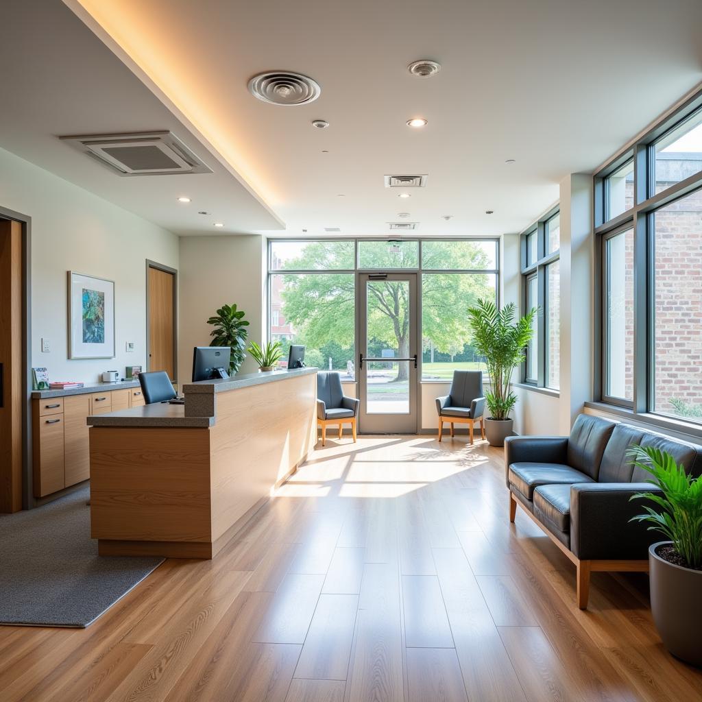 Modern dental office reception area