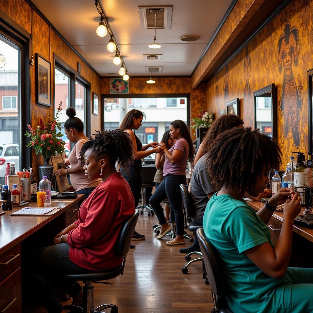 Inside a Detroit Hair Braiding Salon