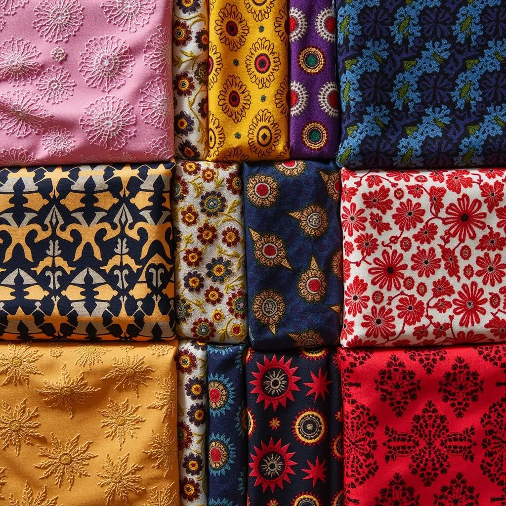 Various African Lace Fabrics