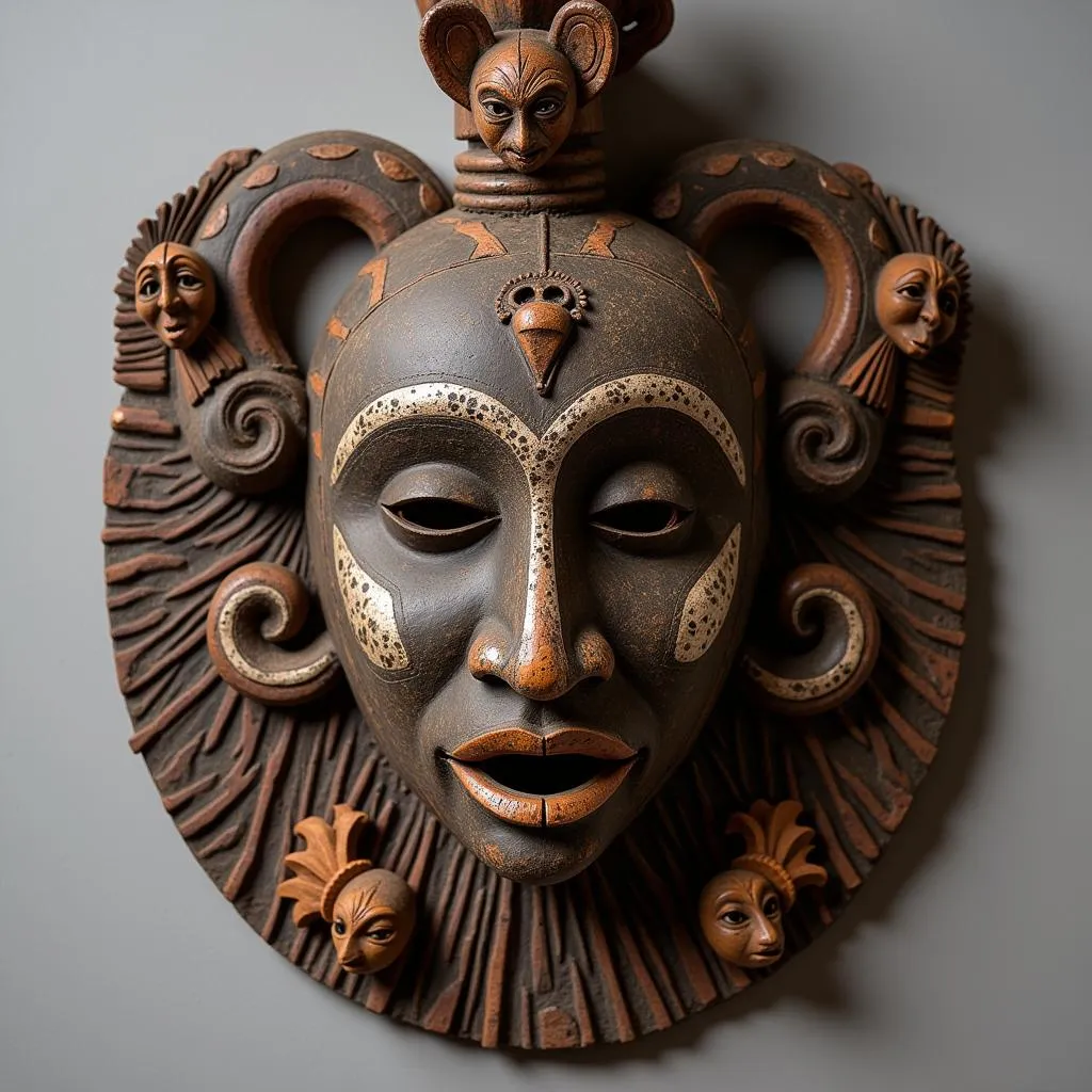 Traditional Congolese Mask Art