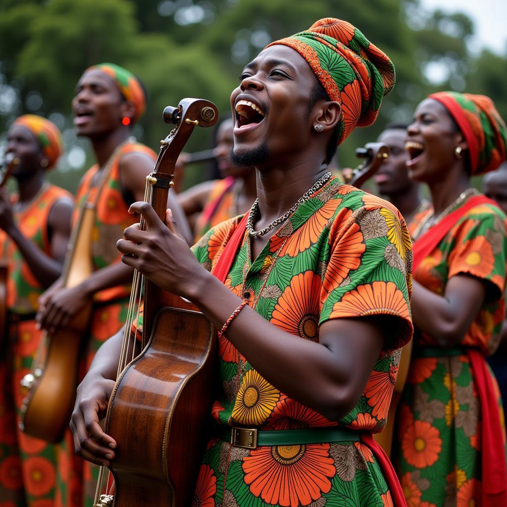 Traditional music performance in DR Congo