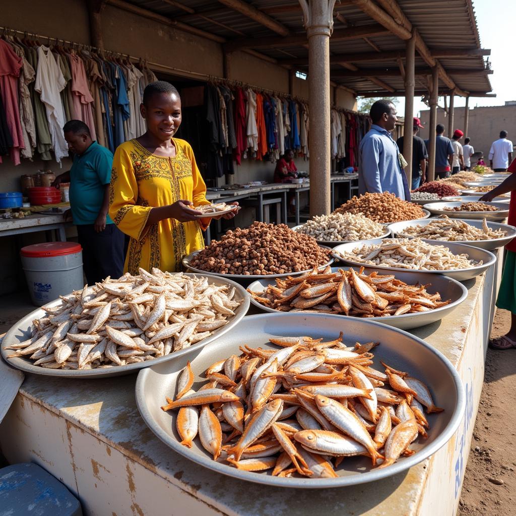 Dried Fish Market in Africa