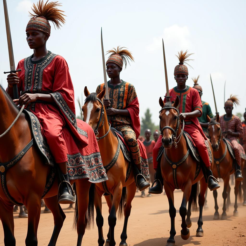 Durbar Festival: Horses and Riders in Elaborate Costumes