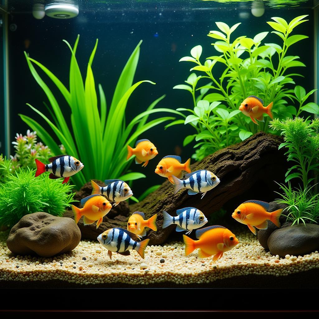 Dwarf African Cichlids in Aquarium