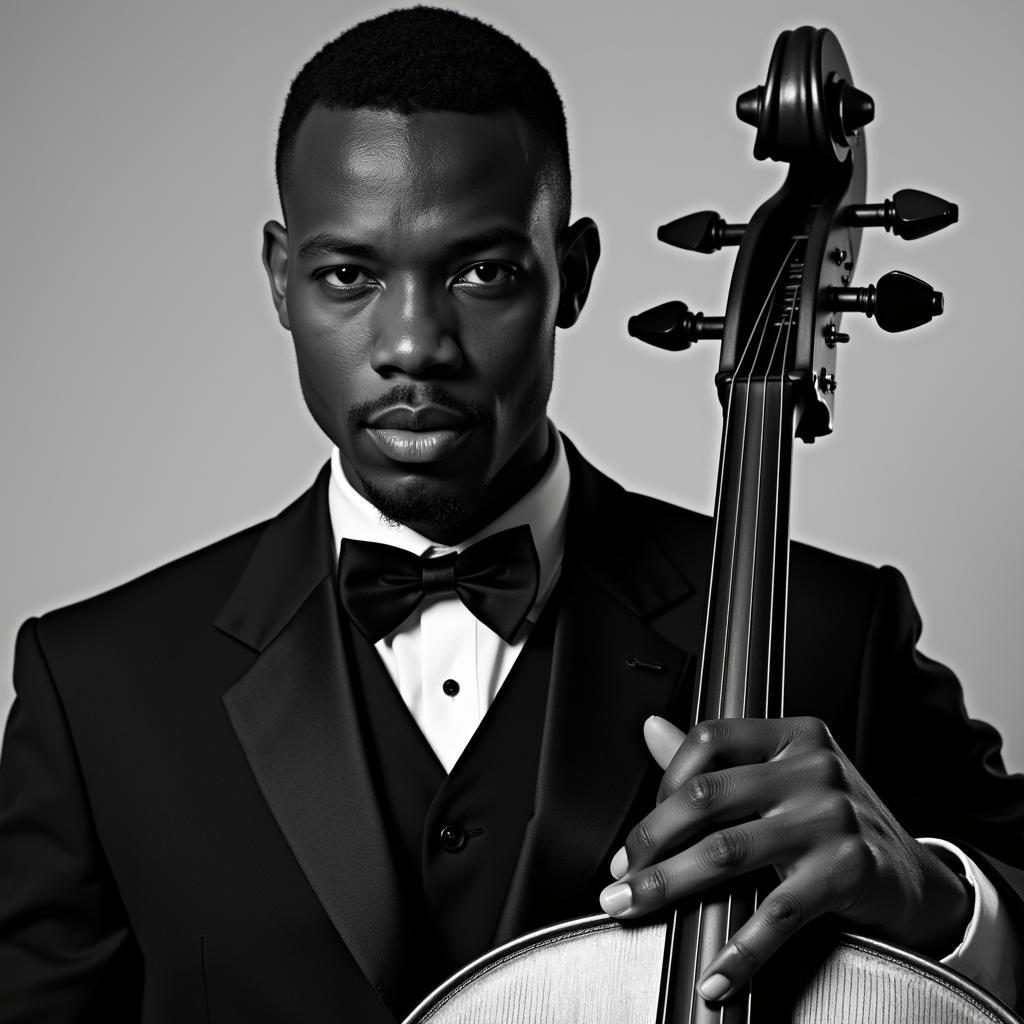 Early 20th Century Black Cellist